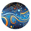Australia Dreaming Aboriginal Round Rug - Aboriginal Culture Indigenous Dot Painting Color Inspired Round Rug Australia Dreaming Aboriginal Round Rug - Aboriginal Culture Indigenous Dot Painting Color Inspired Round Rug