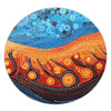 Australia Dreaming Aboriginal Round Rug - Aboriginal Culture Indigenous River Dot Painting Art Inspired Round Rug