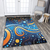 Australia Dreaming Aboriginal Area Rug - Aboriginal Culture Indigenous Dot Painting Color Inspired Area Rug