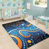 Australia Dreaming Aboriginal Area Rug - Aboriginal Culture Indigenous Dot Painting Color Inspired Area Rug