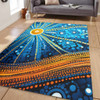 Australia Dreaming Aboriginal Area Rug - Aboriginal Culture Indigenous Dot Painting Inspired Area Rug