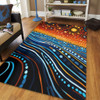 Australia Dreaming Aboriginal Area Rug - Aboriginal Culture Indigenous Dreaming Dot Painting Art Inspired Area Rug