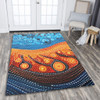 Australia Dreaming Aboriginal Area Rug - Aboriginal Culture Indigenous River Dot Painting Art Inspired Area Rug