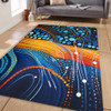 Australia Dreaming Aboriginal Area Rug - Colorful Aboriginal With Indigenous Patterns Inspired Area Rug