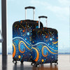 Australia Dreaming Aboriginal Luggage Cover - Aboriginal Culture Indigenous Dot Painting Color Inspired Luggage Cover
