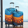 Australia Dreaming Aboriginal Luggage Cover - Aboriginal Culture Indigenous River Dot Painting Art Inspired Luggage Cover