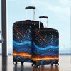 Australia Dreaming Aboriginal Luggage Cover - Aboriginal Dreaming Dot Painting Art Color Inspired Luggage Cover