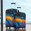 Australia Dreaming Aboriginal Luggage Cover - Colorful Aboriginal With Indigenous Patterns Inspired Luggage Cover