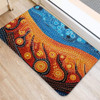 Australia Dreaming Aboriginal Doormat - Aboriginal Culture Indigenous River Dot Painting Art Inspired Doormat