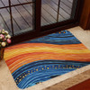 Australia Dreaming Aboriginal Doormat - Aboriginal Culture Rive In Dot Painting Inspired Doormat