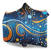 Australia Dreaming Aboriginal Hooded Blanket - Aboriginal Culture Indigenous Dot Painting Color Inspired Hooded Blanket