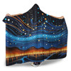 Australia Dreaming Aboriginal Hooded Blanket - Aboriginal Dreaming Dot Painting Art Color Inspired Hooded Blanket