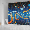 Australia Dreaming Aboriginal Shower Curtain - Aboriginal Culture Indigenous Dot Painting Color Inspired Shower Curtain