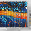 Australia Dreaming Aboriginal Shower Curtain - Colorful Aboriginal With Indigenous Patterns Inspired Shower Curtain