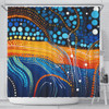 Australia Dreaming Aboriginal Shower Curtain - Colorful Aboriginal With Indigenous Patterns Inspired Shower Curtain