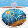 Australia Dreaming Aboriginal Beach Blanket - Aboriginal Culture Indigenous Dot Painting Inspired Beach Blanket