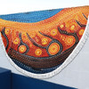Australia Dreaming Aboriginal Beach Blanket - Aboriginal Culture Indigenous River Dot Painting Art Inspired Beach Blanket