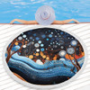 Australia Dreaming Aboriginal Beach Blanket - Aboriginal Culture Indigenous Trees Dot Painting Art Inspired Beach Blanket