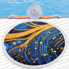 Australia Dreaming Aboriginal Beach Blanket - Aboriginal Indigenous Culture Dot Painting Art Inspired Beach Blanket