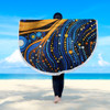 Australia Dreaming Aboriginal Beach Blanket - Aboriginal Indigenous Culture Dot Painting Art Inspired Beach Blanket
