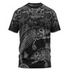 Australia Fishing Custom T-shirt - Fish Reaper Fish Skeleton Grey T-shirt