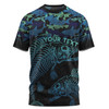 Australia Fishing Custom T-shirt - Fish Reaper Fish Skeleton Blue T-shirt