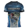 Australia Fishing Custom T-shirt - Jumping Barramundi Fishing  T-shirt