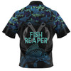 Australia Fishing Custom Hawaiian Shirt - Fish Reaper Fish Skeleton Blue Hawaiian Shirt