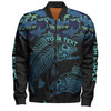 Australia Fishing Custom Bomber Jacket - Fish Reaper Fish Skeleton Blue Bomber Jacket