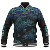 Australia Fishing Custom Baseball Jacket - Fish Reaper Fish Skeleton Blue Baseball Jacket