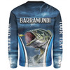 Australia Fishing Custom Sweatshirt - Jumping Barramundi Fishing  Sweatshirt