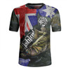 Australia Fishing Rugby Jersey - Bad To The Bone Fishing Australia Flag Vintage Rugby Jersey