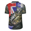 Australia Fishing Rugby Jersey - Bad To The Bone Fishing Australia Flag Vintage Rugby Jersey