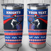 Newcastle Knights Tumbler - Ugly Xmas And Aboriginal Patterns For Die Hard Fan