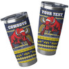 North Queensland Cowboys Tumbler - Ugly Xmas And Aboriginal Patterns For Die Hard Fan