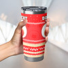 Redcliffe Dolphins Tumbler - Ugly Xmas And Aboriginal Patterns For Die Hard Fan