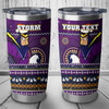 Melbourne Storm Tumbler - Ugly Xmas And Aboriginal Patterns For Die Hard Fan