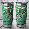 Canberra Raiders Tumbler - Ugly Xmas And Aboriginal Patterns For Die Hard Fan