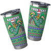 Canberra Raiders Tumbler - Ugly Xmas And Aboriginal Patterns For Die Hard Fan