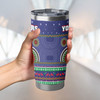 New Zealand Warriors Tumbler - Ugly Xmas And Aboriginal Patterns For Die Hard Fan