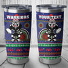 New Zealand Warriors Tumbler - Ugly Xmas And Aboriginal Patterns For Die Hard Fan