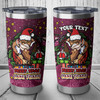 Queensland Cane Toads Tumbler - Merry Christmas Our Beloved Team With Aboriginal Dot Art Pattern