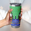 Canberra Raiders Tumbler - Merry Christmas Our Beloved Team With Aboriginal Dot Art Pattern