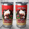 Redcliffe Dolphins Tumbler - Merry Christmas Our Beloved Team With Aboriginal Dot Art Pattern