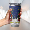 North Queensland Cowboys Tumbler - Merry Christmas Our Beloved Team With Aboriginal Dot Art Pattern