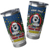 North Queensland Cowboys Tumbler - Merry Christmas Our Beloved Team With Aboriginal Dot Art Pattern