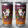 Brisbane Broncos Tumbler - Merry Christmas Our Beloved Team With Aboriginal Dot Art Pattern