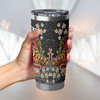 Wests Tigers Tumbler - Merry Christmas Our Beloved Team With Aboriginal Dot Art Pattern