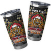 Wests Tigers Tumbler - Merry Christmas Our Beloved Team With Aboriginal Dot Art Pattern