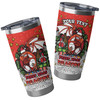 St. George Illawarra Dragons Tumbler - Merry Christmas Our Beloved Team With Aboriginal Dot Art Pattern